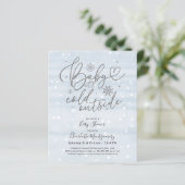 Papier Baby It's Cold Outside Baby shower Invitation (Debout devant)