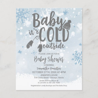 Papier Baby It's Cold Outside Baby shower Invitation