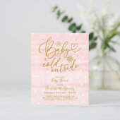 Papier Baby It's Cold Outside Baby shower Invitation (Debout devant)