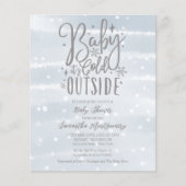 Papier Baby It's Cold Outside Baby shower Invitation (Devant)