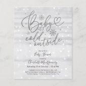 Papier Baby It's Cold Outside Grey Baby shower Invitation (Devant)
