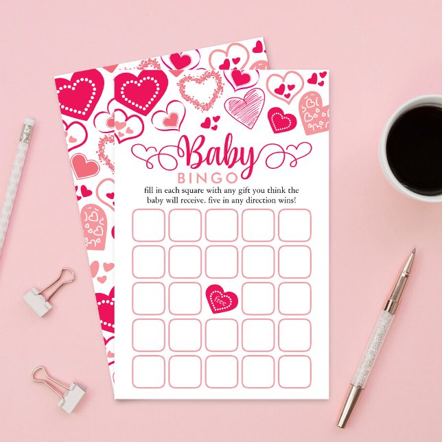 Papier "Baby Love" Saint Valentin Baby shower Bingo Jeu (Créateur téléchargé)