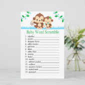 Papier Baby Monkey Baby jeu de brouillage de mot (Debout devant)