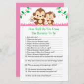 Papier Baby Monkey Comme vous connaissez bien le jeu de b (Devant / Derrière)