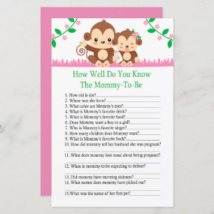 Papier Baby Monkey Comme vous connaissez bien le jeu de b