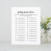 Papier Baby Name Race Baby shower Jeu (Debout devant)