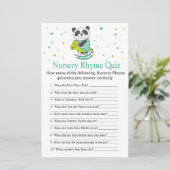 Papier Baby Panda Nursery Rhyme Quiz jeu de baby shower (Debout devant)