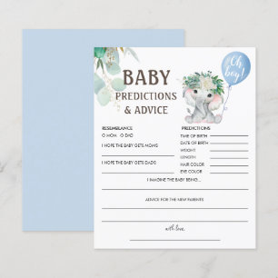 Papier Baby Predictions Elephant Blue Balloon Game