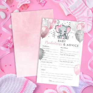 Papier Baby Predictions Girl Elephant Douche Jeu