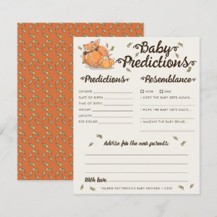 Papier Baby Predictions Jeu Baby shower d'automne