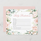 Papier 'Baby Predictions' Jeu de Douche Bébé Vert Bruyant (Devant / Derrière)