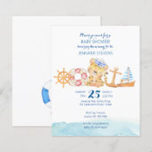 Papier Baby shower à budget pastel nautique (Devant / Derrière)