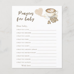 Papier Baby shower à café Prières pour bébé