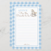 Papier Baby shower à cheval à rochers Conseils pour les p (Devant / Derrière)