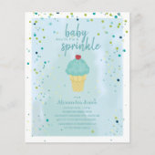 Papier Baby shower à crème glacée bleu pour bébé à budget (Devant)