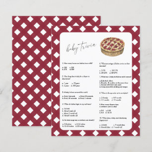 Papier Baby shower à tarte mignonne - Trivia bébé