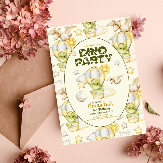 Papier Baby shower à thème Budget Dinosaur