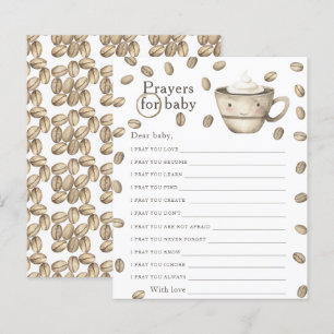 Papier Baby shower à thème café Prières pour bébé