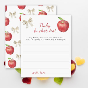 Papier Baby shower Apple - Jeu de liste de choses à faire