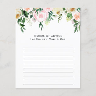 Papier Baby shower aquarelle jeu floral