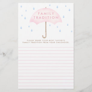 Papier Baby shower Aquarelle Tradition Familiale Favorite
