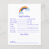 Papier Baby shower Arc-En-Ciel Bleu Prévisions Et Conseil (Devant)