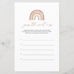 Papier Baby shower Arc En Ciel Devinez Le Bébé Sweet Mess