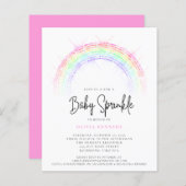 Papier Baby shower arc-en-ciel étourdissant pour bébé bud (Devant / Derrière)