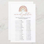 Papier Baby shower arc-en-ciel Jeu de manifestation anima (Devant / Derrière)