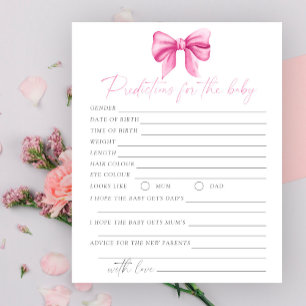 Papier Baby shower arc rose Prédictions et conseils bébé