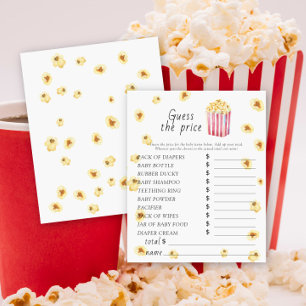 Papier Baby shower au pop-corn - Jeu devinez le prix