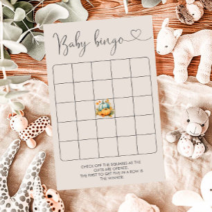 Papier Baby shower Automne Bleu Citrouille Camion Bingo J