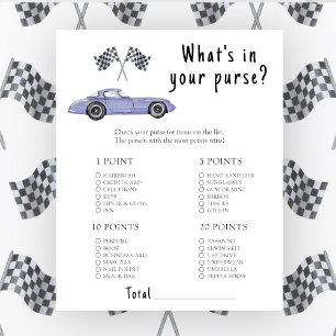 Papier Baby shower automobile de course Whats dans votre 
