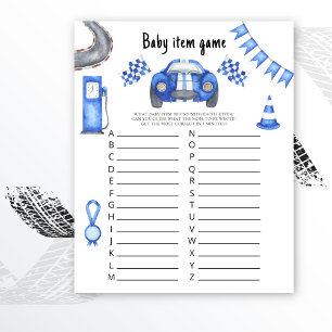 Papier Baby shower automobile. Jeu d'objets pour bébé