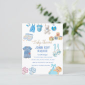 Papier Baby shower | Baby Boy Blue (Debout devant)