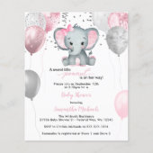Papier BABY SHOWER Ballons Eléphants Bleus BUDGET (Devant)