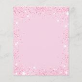 Papier Baby shower bébé fille rose vif invitation budget (Dos)