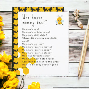 Papier Baby shower Bee et Flower Party