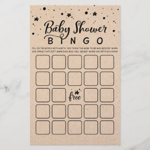 Papier Baby shower Bingo Baby shower partie