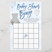 Papier Baby shower Bingo Bingo Bingo Bingo Blog Bleu Gris (Devant)
