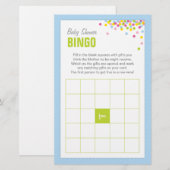 Papier Baby shower Bingo Bingo Bingo - Bleu (Devant / Derrière)