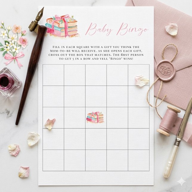 Papier Baby Shower Bingo Game A New Chapter Begins (Créateur téléchargé)