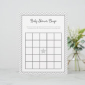 Papier Baby shower Bingo Grey Chevron (Debout devant)