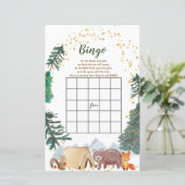Papier Baby shower Bingo Nous pouvons Bearly Wait Camper (Debout devant)