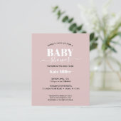 PAPIER BABY SHOWER BLANC ET NOIR ROSE BOULEVERSÉ BUDGET (Debout devant)