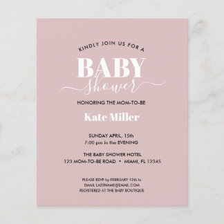 PAPIER BABY SHOWER BLANC ET NOIR ROSE BOULEVERSÉ BUDGET