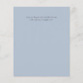 Papier Baby shower bleu Dusty Boho (Dos)