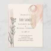 Papier Baby shower bleu Dusty Boho (Devant)