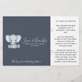 Papier Baby shower Blue Elephant Candy Bar Wrapper (Devant)