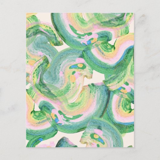 Papier Baby-Shower Budget Artsy Abstrait Aquarelle Verte (Dos)